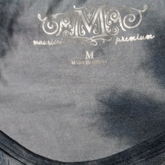 Maurices Silver Graphic Short Sleeve Blouse - Picture 2 of 5